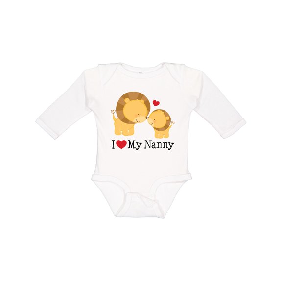 Inktastic I Love My Nanny Boys or Girls Long Sleeve Baby Bodysuit