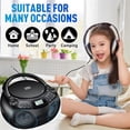 thumbnail image 2 of CD Player Multifunction Portable Bluetooth CD Player Radio Dual Speaker Stereo Audio Input USB Player Plug, 2 of 5