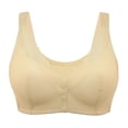 thumbnail image 4 of Gibobby Brasier Push Up Mujer Talla Sexy Sujetador para mujer Ajustable con aros Botón Correa Hombro delantero Copa moldeadora grande Íntimos(Beige,44), 4 of 5