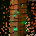 thumbnail image 3 of Novelty Lights 34ft Christmas String Lights, 100 Green LED Bulbs on Black Wire, 4" Spacing, Connectable Indoor Outdoor Commercial Grade Lighting for Holidays Patio Weddings, 3 of 6