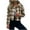 7 Khaki Jacket Coat, variant on Tuphregyow Women Flannel Shacket Jacket Plaid Print Chest Pocketed Shirts Loose Jacket Coats Trendy Cardigan Boyfriend Lapel Long Sleeve Button Down Khaki XL
