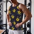thumbnail image 5 of Cauagu Sunflowers Print Men's Sleeveless Muscle Shirts,Tank Tops Quick Dry Workout Tank Top Gym Muscle Tee Fitness Bodybuilding T Shirt for Men-4X-Large, 5 of 7