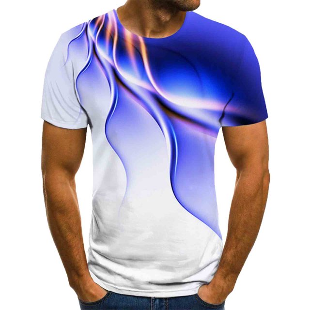 Weiqiqre T-Shirts à Manches Courtes pour Hommes T-Shirt Graphique 3D T-Shirt Nouveauté Chemises pour Hommes Décontracté Col Rond Hauts à Manches Courtes T-Shirts