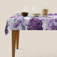 thumbnail image 5 of Tablecloth Purple Peonies Table Cloth Rectangle Table 60 x 84 Inch Flower Bloom Elegant Vintage Kitchen Decorations for Home Dinner Party, 5 of 6