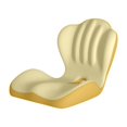 thumbnail image 1 of Cojín de asiento ergonómico de espuma viscoelástica suave para sillas de videojuegos, sillas de ruedas y conductores. Amarillo, 1 of 9