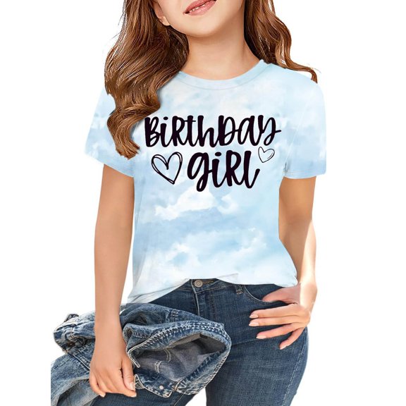Boys Tshirts Short Sleeve Tie-Dye Print Crewneck Tee for Everyday Wear Boys' Tops Tees Shirts Blue 1 Years-2 Years