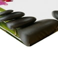 thumbnail image 2 of Ambesonne Spa Themed Fitted Sheet, Pink Orchid and Stones, Twin Size, Black Green and Pink, 2 of 3