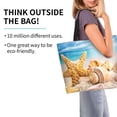 thumbnail image 3 of Bingfone Canvas Tote Bag for Women with Inner Pocket Aesthetic Cute Shopping Tote Bags Reusable Grocery Bags-Beach Starfish Shell, 3 of 9