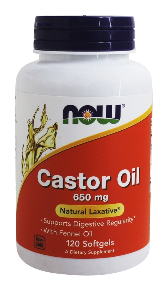 NOW Foods Castor Oil 650 mg. 120 Softgels