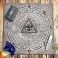 thumbnail image 1 of Juego de mesa de tela de Altar, adivinación, brujería, astrología, oráculo pagano, tapete de cartas, ocho ojos que ven todo, mantel de Tarot qym unisex, 1 of 2