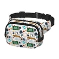 thumbnail image 2 of Fotbe Back To School A Cangurera Cuadrada con Estampado de Doble Capa, Bolsa de Cintura Ajustable Mini para Hombres y Mujeres, 2 of 9