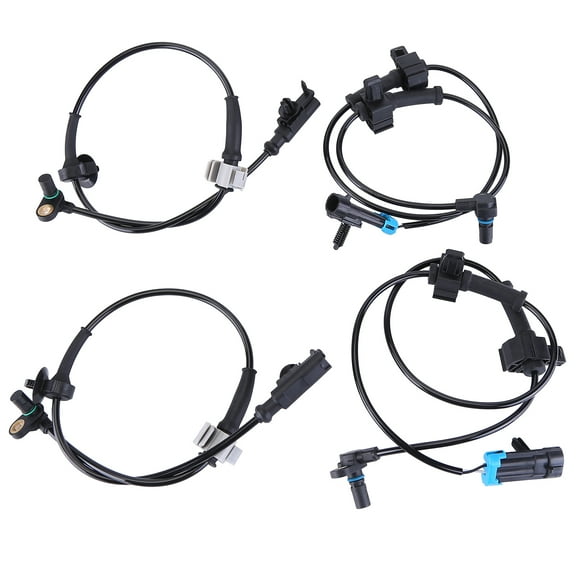 Molaner Front and Rear Left & Right ABS Wheel Speed Sensor 2 Pair for Chevy Silverado 1500 2007-2013, for GMC Sierra 1500 2007-2013 OE 20938121, 10384745, 15872664, 20763148.