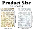 thumbnail image 3 of 10 Sheets Alphabet Number Stickers, Self Adhesive Alphabet Stickers,Number Stickers,Glitter Letter Stickers, For Diy, Scrapbooking, Greeting Cards Decoration(2 Colours), 3 of 6