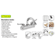 thumbnail image 5 of Llave Mezcladora Para Lavabo Cuerpo De Latón Cubierta Acero Inoxidable, 5 of 5