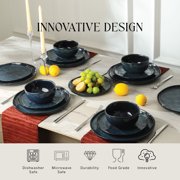 Stone Lain Mirella 12-Piece Dinnerware Set Stoneware, Blue