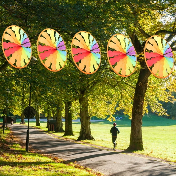 PBPBOX 8 Pieces of Pinwheels Bulk Multi Cloth Windmill Shape Garden Decor