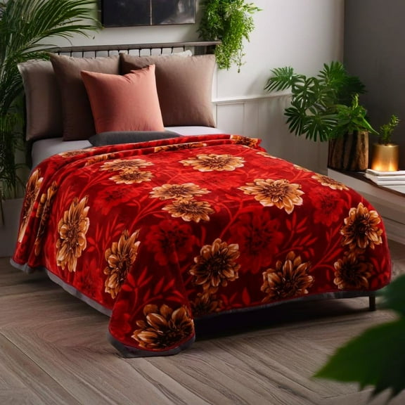 Immerse Yourself in Warmth with Our Double-Ply Sided Quilted Microfiber Blanket - Weighted, Reversible, Cozy, and Ideal for All Seasons, Featuring a Chic Chevron Design in Trendy Colors, King,83*95in