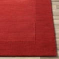 thumbnail image 4 of BoutiqueRugs Francisco Boho Hand Tufted Wool Natural Fiber Soft Area Rug - Farmhouse Minimalist Geometric Bordered Solid Color Carpet - Red, Crimson, Rusty Red, Scarlet - 3'3" x 5'3", 4 of 17