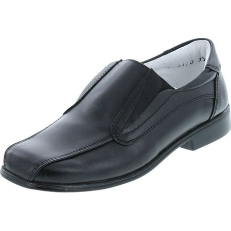 

Ferentino Boys Leather Slip On Dress Casual Loafers Shoes Black 36