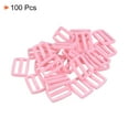 thumbnail image 3 of Unique Bargains Pink Tri-Glide Slide Buckles Webbing Strap Fastener, 100 Pack, 3 of 5