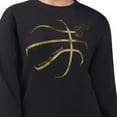 thumbnail image 3 of Women's G-III 4Her by Carl Banks Black Miami Heat Metallic Print Basketball Sketch Fleece Sweatshirt, 3 of 3