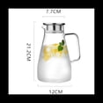 thumbnail image 3 of Glass Carafe, Water Carafe with Lid, Heat Resistant Borosilicate Carafe, Shared Hot and Cold Kettle, for Milk,Coffee,1 x Glass Carafe,Transparent, 3 of 6