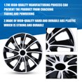 thumbnail image 3 of (4 Pack) Hubcap Wheel Cover Replacement 17" Hub Caps Universal Wheel Rim Cover ABS Material Exterior Accessories Snap on Car Truck SUV -17-inch,White Lacquer & Black Lacquer, 3 of 7