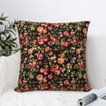 thumbnail image 4 of Pofeuu Rose Flowers Print Double-sided plush pillowcase Square Throw Pillow Covers Pillows Cover for Living Room Bedroom Sofa Couch Cushion Cover（No pillow core）-18"x18", 4 of 7
