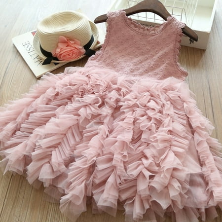 Baby Party Dresses - Fancy Toddler Kids Baby Girl Flower Dress Lace Tutu Party Gown Pageant Dress Sundress