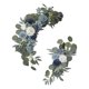 thumbnail image 4 of 2x Juego de flores para arco de boda Arreglo floral Guirnalda de hojas verdes Decoración para Azul, 4 of 9
