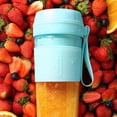 thumbnail image 6 of Of Home Appliances USB Rechargeable Fresh 270ml Mini Size Juicer Portable Shakes Cup 50w With Strong Power For Travel Kitchen And Camping Gifts/ Portable Juicer Blue A, 6 of 7