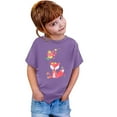 thumbnail image 4 of TZEWGL Hauts pour Enfants Imprimé Graphique Col Rond Manches Courtes Ample pour Filles Garçons Taille 2-3T, 4 of 4