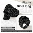 thumbnail image 4 of KeyStyle Skull Rings for Men Women Stainless Steel Skeleton Statement Ring Vintage Biker Skeleton Gothic Ring Halloween Jewelry Halloween Christmas Birthday Gift for Men, 4 of 10