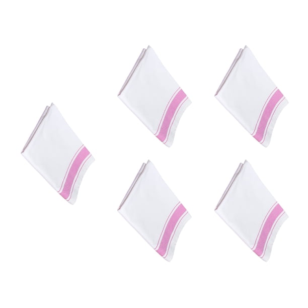 Cateissary 5 uds vaso de vidrio estropajo paños de limpieza toallas paños de cocina reutilizables ventana coche trapos Suministros de limpieza para el hogar Rosa 32*50cm/5 uds Cateissary HA083870-01