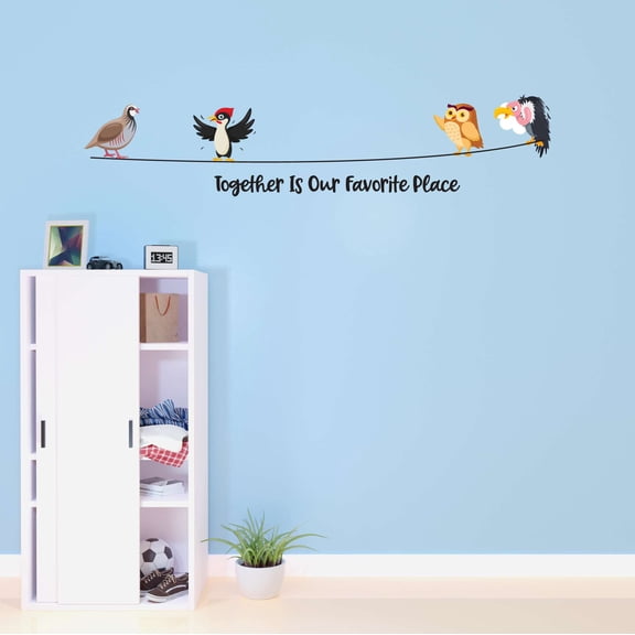 Family Together is our favorite Place Cute Quotes & Sayings Wall Decal Decoration Family Love Inspirational Quote Wall Decal Lasts Years and Easily Removable - Size: 10 In(W) x 2 In(H)