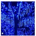 thumbnail image 2 of Luces de lluvia que caen Luces de lluvia de meteoritos Luces navideñas 30 cm 8 tubos 144 LED, luces de cadena de carámbanos con forma de gota de lluvia para árboles de Navidad Decoración de Halloween, 2 of 2