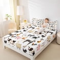 thumbnail image 4 of Homewish Kawaii Cow Sheep Queen Sheet Sets, Cartoon Horse Pig Flat Sheet, Rustic Farm Animal Queen Fitted Sheet, Breathable Home Decor, 4pcs, 4 of 7