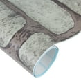 thumbnail image 5 of Brick Wallpaper, 3D Wallpaper for Bedroom, Kitchen, Removable Wallpaper Peel and Stick, Gray, 17.7” x 39.3”, 5 of 7