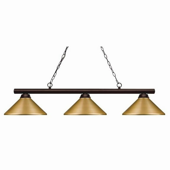 Z-Lite Shooter 3 Light Billiard Light in Bronze
