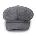 thumbnail image 6 of Cheers.US Wide Brim Sunscreen Beret Hat Skin-Touch Retro Octagonal Painter Woolen Hat Women Merino Wool Visor Beret Newsboy Cabbie Cap, 6 of 9