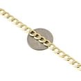 thumbnail image 4 of Mens Real 10K Yellow Gold Hollow Cuban Curb Link Chain Necklace 6.50mm 26", 4 of 5