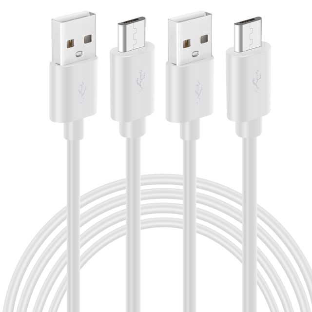 Uxcell 2 Pack 23Ft USB to Micro USB Power Extension Cable, Long Charging Cord, White