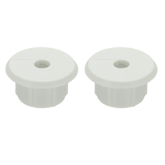 Uxcell 2 Pcs Wall Bushing Grommet, Wall Cable Feed Through Bushings Cable Routing Kit for 1 Inch Wall Wire Hole Organizer Furniture Ethernet, White