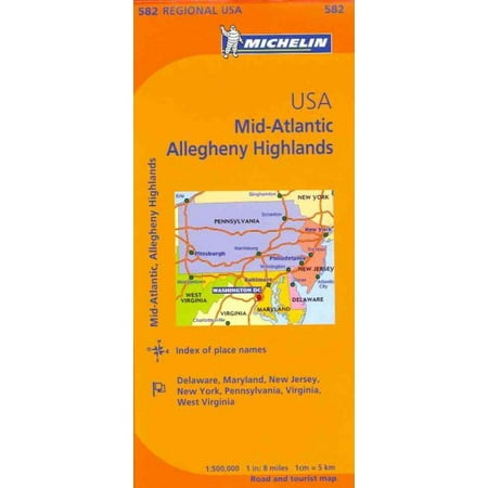 Michelin USA: Mid-Atlantic, Allegheny Highlands Map 582