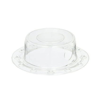 Main Drain Cover Deluxe Comfort Deep Water Bath Drain Stopper – Bottomless Bath Overflow Drain Cover – 100% PVC Vinyl – Mildew Resistant – Drain Stopper, Clear ()