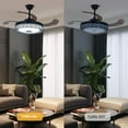thumbnail image 4 of 42 Inch Invisible Ceiling Fan with Light and Remote Control, Creative Bluetooth Retractable Blades Chandelier Fans with 3 Lights Change and 3 Speeds for Bedroom Dining Room, 4 of 7