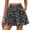 Black, variant on Womens High Waisted Flowy Shorts Casual Ruffle Hem Wide Leg Summer Shorts for Women Beach Vacation Lounge Comfy Dressy Shorts, Size S-2XL