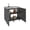 Smokey Oak, variant on TUHOME Napoles Utility Sink Cabinet with Faucet, 2-Door Stainless Steel Basin, 39.3 in W, Smokey Oak