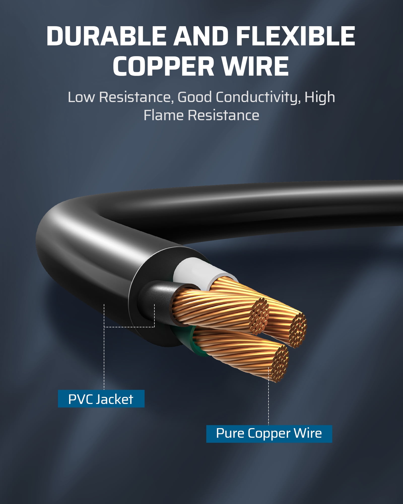 DEWENWILS 28FT (10+6+6+6) Outdoor Extension Cord for Outside Landscape Lighting Christmas Lights, 3 Outlets 16 AWG SJTW Black