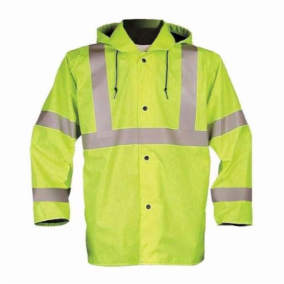 Nasco Jacket with Hood,Hi-Vis Ylw/Grn,XL 103JFYX